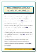 PEDS HESI FINAL EXAM 2025 QUESTIONS AND ANSWERS