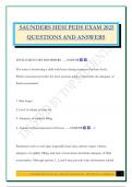 SAUNDERS HESI PEDS EXAM 2025 QUESTIONS AND ANSWERS