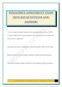 PEDIATRIC HESI Exam Bundle 2025 &vert;Questions and Answers&vert;100&percnt; Solved 