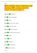 HOSA BOWL Exam 3 Questions and Answers 100- Correct Answers Latest Version Graded A&plus;