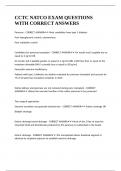 CCTC NATCO EXAM QUESTIONS WITH CORRECT ANSWERS