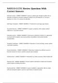 NATCO CCTC Review Questions With Correct Answers&period;