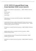 CCTC NATCO Lung and Heart Lung Exam Questions With Correct Answers