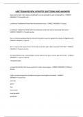 AART EXAM REVIEW UPDATED QUESTIONS AND ANSWERS