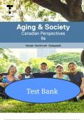 Test Bank for Aging and Society&colon; A Canadian Perspectives&comma; 9th Edition by Novak&comma; Northcott & Kobayashi &ndash; Chapters 1&ndash;20 Complete Q&A Guide