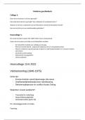 Hoor- en werkcollege aantekeningen Moderne Geschiedenis