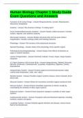 Human Biology Chapter 1 Study Guide Exam Questions and Answers