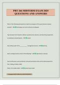 PRT 266 MIDTERM EXAM 2025 QUESTIONS AND ANSWERS