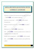 AMCA REVIEW QUESTIONS WITH CORRECT ANSWERS
