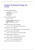 Category B&colon; Mosquito biology and control Questions & Answers Correctly Answered&period;