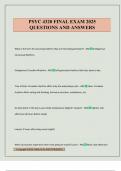 PSYC 4320 FINAL EXAM 2025 QUESTIONS AND ANSWERS