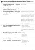 Portage Learning Anatomy & Physiology 2&colon; Module 2 Exam