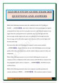 GLO-BUS STUDY GUIDE EXAM 2025 QUESTIONS AND ANSWERS