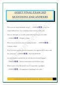 GOJET FINAL EXAM 2025 QUESTIONS AND ANSWERS