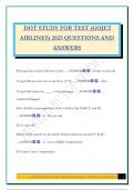 DOT STUDY FOR TEST &lpar;GOJET AIRLINES&rpar; 2025 QUESTIONS AND ANSWERS
