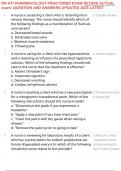 RN ATI PHARMACOLOGY PROCTORED EXAM RETAKE ACTUAL exam&colon; QUESTION AND ANSWERS UPDATED 2025 LATEST