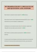 RN PHARMACOLOGY A RELIAS EXAM 2025 QUESTIONS AND ANSWERS