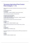 Tennessee Agricultural Pest Control Plant &lpar;Category 1 - C1&rpar; Questions & Answers Correctly Answered&period;