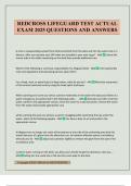 REDCROSS LIFEGUARD TEST ACTUAL EXAM 2025 QUESTIONS AND ANSWERS