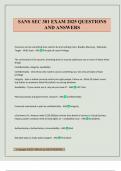 SANS SEC 301 EXAM 2025 QUESTIONS AND ANSWERS