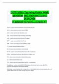 DFW SIDA Training Guide With questions and answers&vert; Latest 2025&sol;2026 &lpar;Updated Version&rpar;&hellip;Grade A&plus;