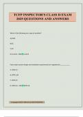 TCFP INSPECTOR'S CLASS II EXAM 2025 QUESTIONS AND ANSWERS