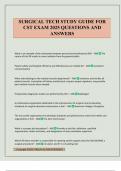 SURGICAL TECH STUDY GUIDE FOR CST EXAM 2025 QUESTIONS AND ANSWERS