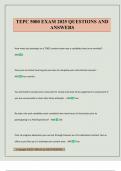 TEPC 5000 EXAM 2025 QUESTIONS AND ANSWERS
