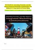  Best Test Bank for Advertising&comma; Promotion&comma; and Other Aspects of Integrated Marketing Communications &ndash; 11th Edition by Andrews & Shimp &ndash; Verified Q&As for Chapters 1&ndash;23