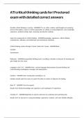 ATI critical thinking cards for I Proctored exam with detailed correct answers