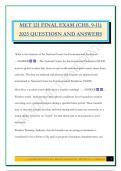 MET 121 FINAL EXAM &lpar;CHS&period; 9-11&rpar; 2025 QUESTIOSN AND ANSWERS