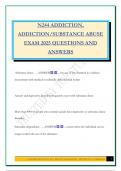 N244 ADDICTION&comma; ADDICTION&sol;SUBSTANCE ABUSE EXAM 2025 QUESTIONS AND ANSWERS