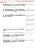 CUSP - T&D ACTUAL exam&colon; QUESTION AND ANSWERS UPDATED 2025 LATEST
