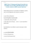   NBCE Part 2 Chiropractic Board Exam Review  Test Bank Newest 2025 with 900 Questions and  Correct Answers &lpar;100&percnt; correct answers&rpar; 