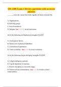SW 2100 Exam 1 Review questions with accurate answers&period;