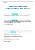 CAAN DCF Study Guide 2025&vert;Actual Exam With Answers