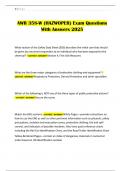 AWR 358-W &lpar;HAZWOPER&rpar; Exam Questions With Answers 2025