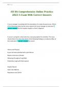 ATI RN Comprehensive Online Practice 2023 A Exam With Correct Answers