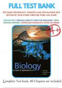 Test Bank - Biology Concepts and Applications 10th Edition by Starr - &comma; All 44 Chapters Covered&comma; Verified Latest Edition