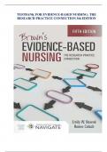 TEST BANK FOR BROWN'S EVIDENCE-BASED NURSING&colon; THE RESEARCH-PRACTICE CONNECTION 5TH EDITION &vert;NEWEST EDITION GRADED A&plus;