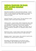 Indiana Pesticide 3A Exam with verified detailed solutions 