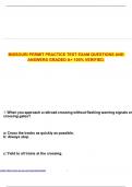 MISSOURI PERMIT PRACTICE TEST EXAM QUESTIONS AND ANSWERS GRADED A&plus; 100&percnt; VERIFIED&period;