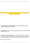MISSOURI PERMIT TEST PRACTICE ANSWERS WITH ACTUAL QUESTIONS GRADED A&plus; 100&percnt; VERIFIED&period;