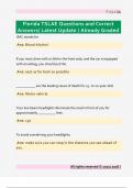 Florida TLSAE Questions and Correct  Answers&sol; Latest Update &sol; Already Graded