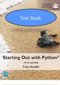 Test Bank for Starting Out with Python &lpar;Global Edition&rpar; by Tony Gaddis &ndash; Verified Exam Q&A Guide