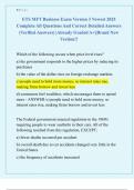 ETS MFT Business Exam Version 3 Newest 2025  Complete All Questions And Correct Detailed Answers  &lpar;Verified Answers&rpar; &vert;Already Graded A&plus;&vert;&vert;Brand New  Version&excl;&excl;
