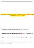 MISSOURI PERMIT TEST 2025 EXAM QUESTIONS AND ANSWERS GRADED A&plus; 100&percnt; VERIFIED&period;