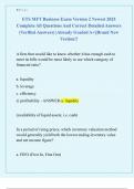 ETS MFT Business Exam Version 2 Newest 2025  Complete All Questions And Correct Detailed Answers  &lpar;Verified Answers&rpar; &vert;Already Graded A&plus;&vert;&vert;Brand New  Version&excl;&excl;