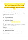Sociology Exams&comma; Tests&comma; Quizes and Testbank latest update questions and answers 