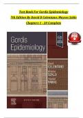 Gordis Epidemiology&comma; 7th Edition TEST BANK By David D Celentano&semi; Moyses Szklo&comma; Verified Chapters 1 - 20&comma; Complete Newest Version
